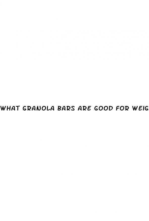 what granola bars are good for weight loss