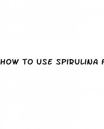 how to use spirulina for weight loss