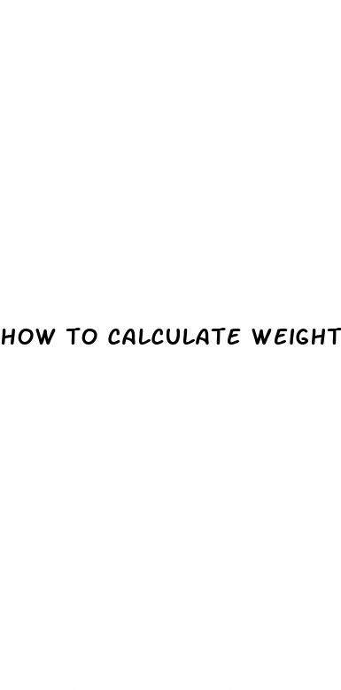 how to calculate weight loss goals