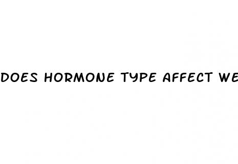 does hormone type affect weight loss