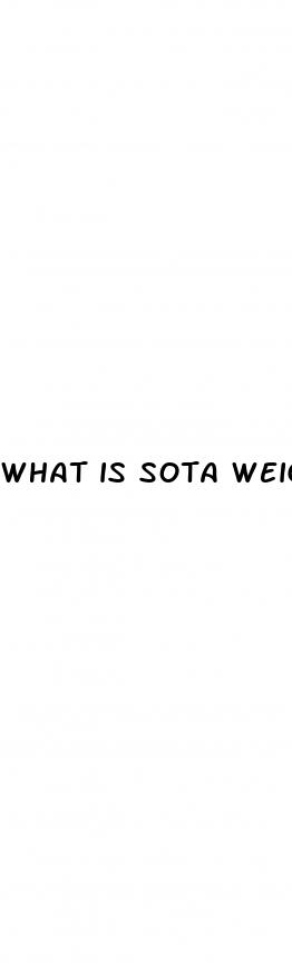 what is sota weight loss