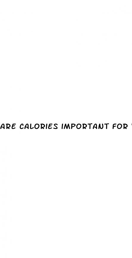 are calories important for weight loss