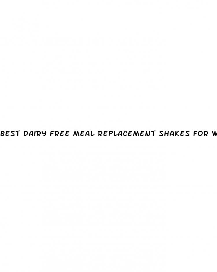 best dairy free meal replacement shakes for weight loss