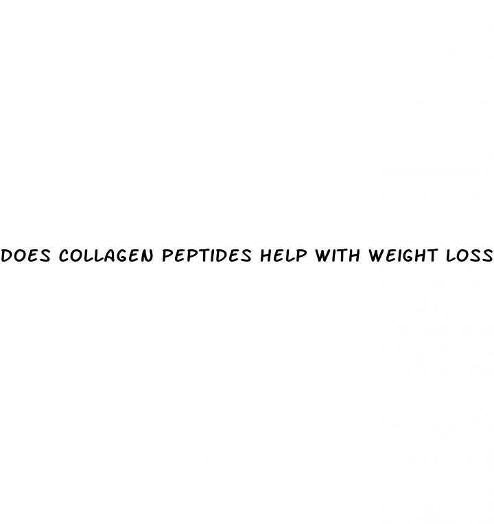 does collagen peptides help with weight loss