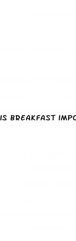 is breakfast important for weight loss