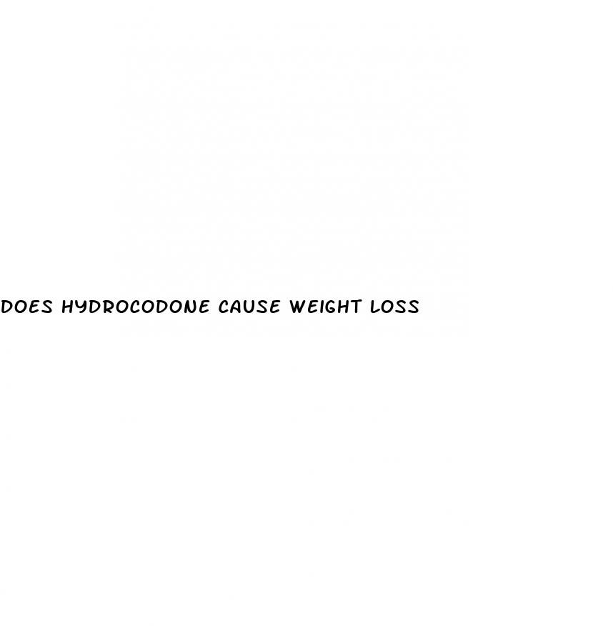 does hydrocodone cause weight loss