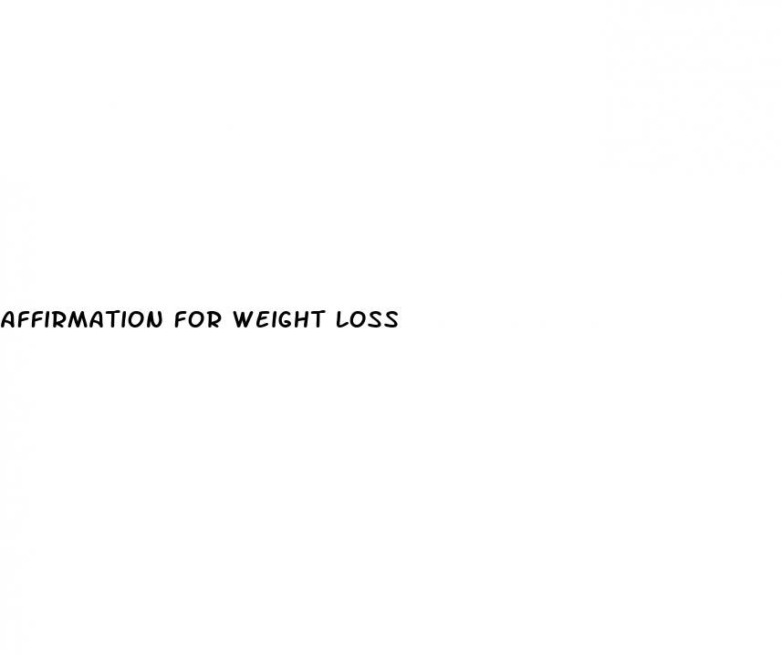 affirmation for weight loss