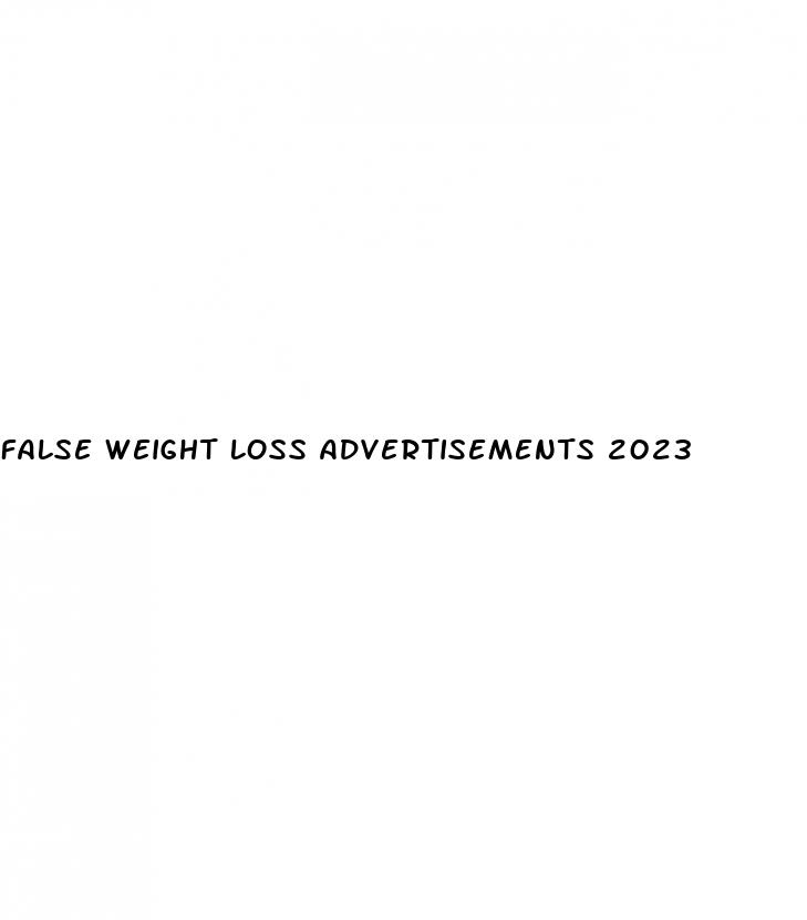 false weight loss advertisements 2023
