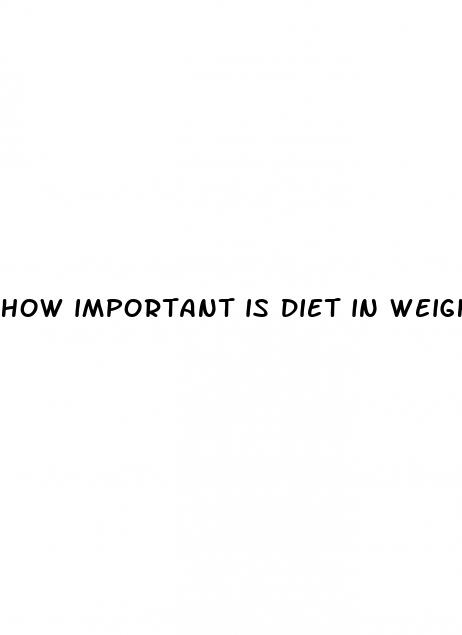 how important is diet in weight loss