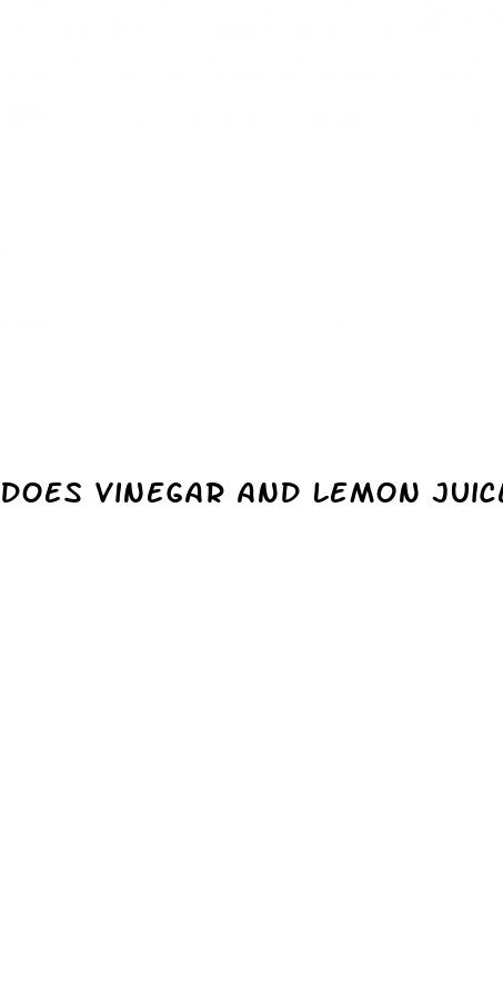 does vinegar and lemon juice help with weight loss