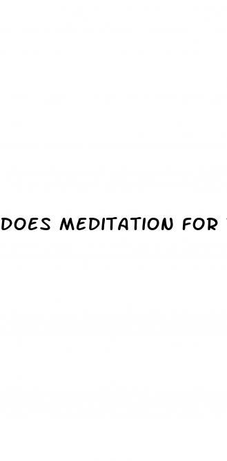 does meditation for weight loss work