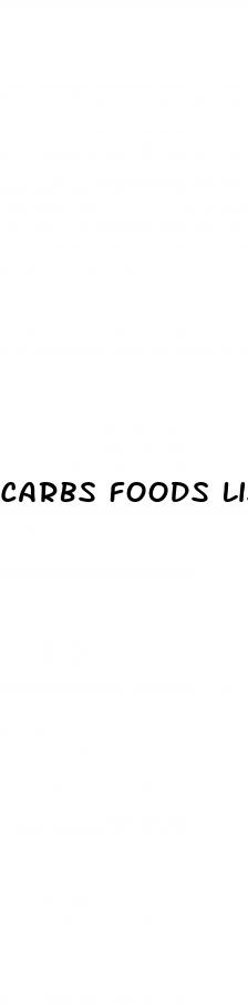 carbs foods list for weight loss