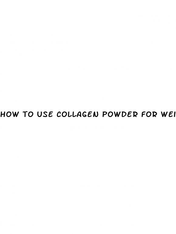 how to use collagen powder for weight loss