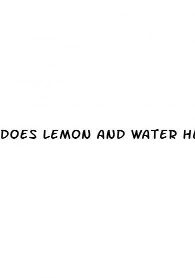 does lemon and water help with weight loss