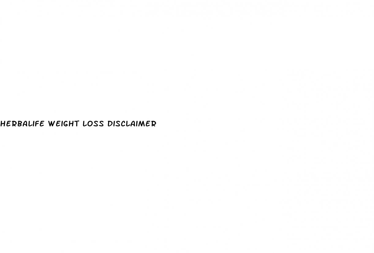herbalife weight loss disclaimer