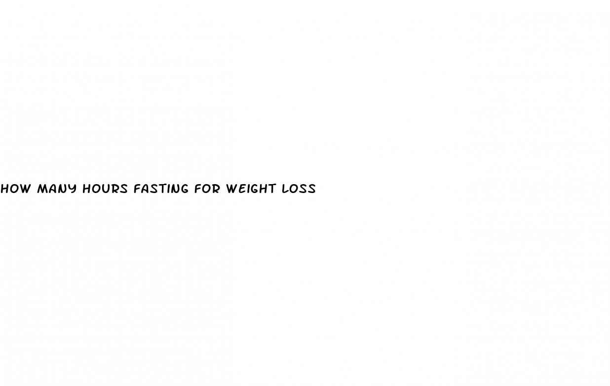 how many hours fasting for weight loss