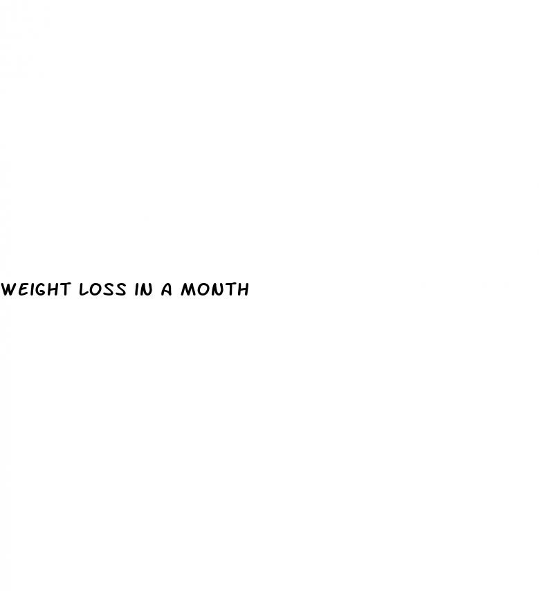 weight loss in a month