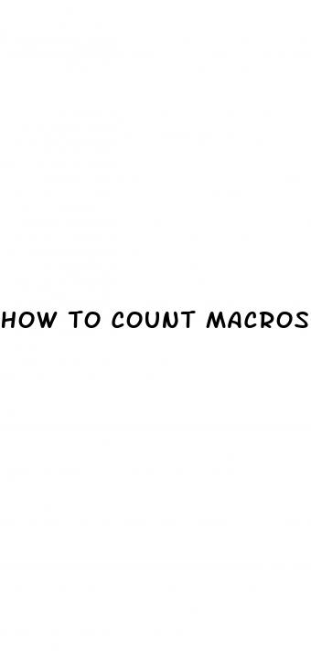 how to count macros weight loss