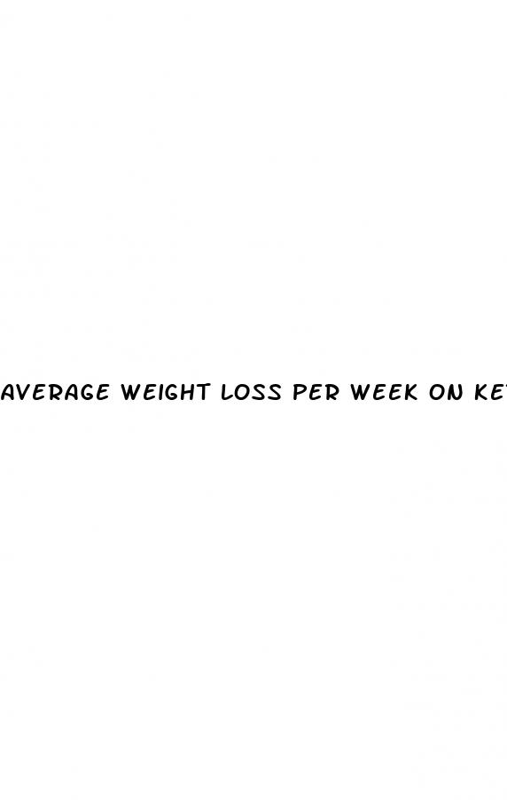 average weight loss per week on keto