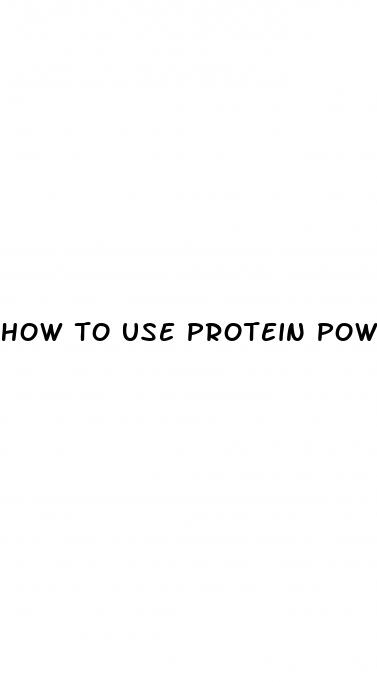 how to use protein powder weight loss
