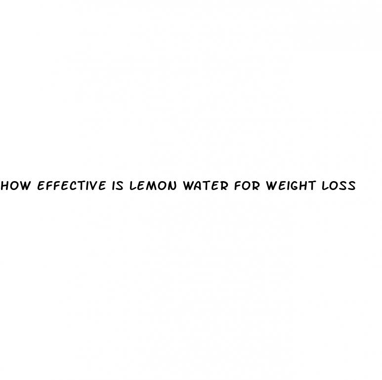 how effective is lemon water for weight loss