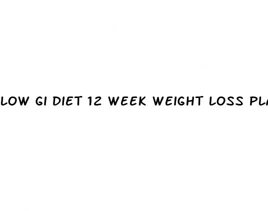 low gi diet 12 week weight loss plan pdf