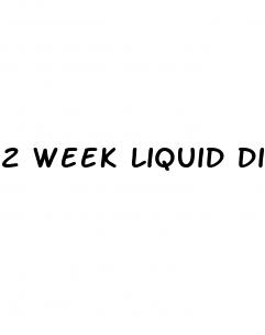2 week liquid diet weight loss