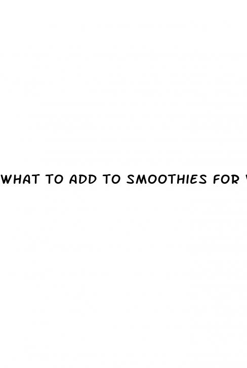 what to add to smoothies for weight loss