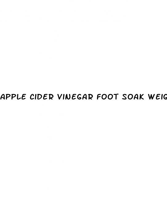 apple cider vinegar foot soak weight loss