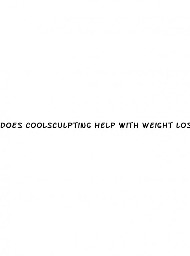 does coolsculpting help with weight loss