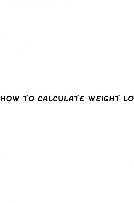how to calculate weight loss