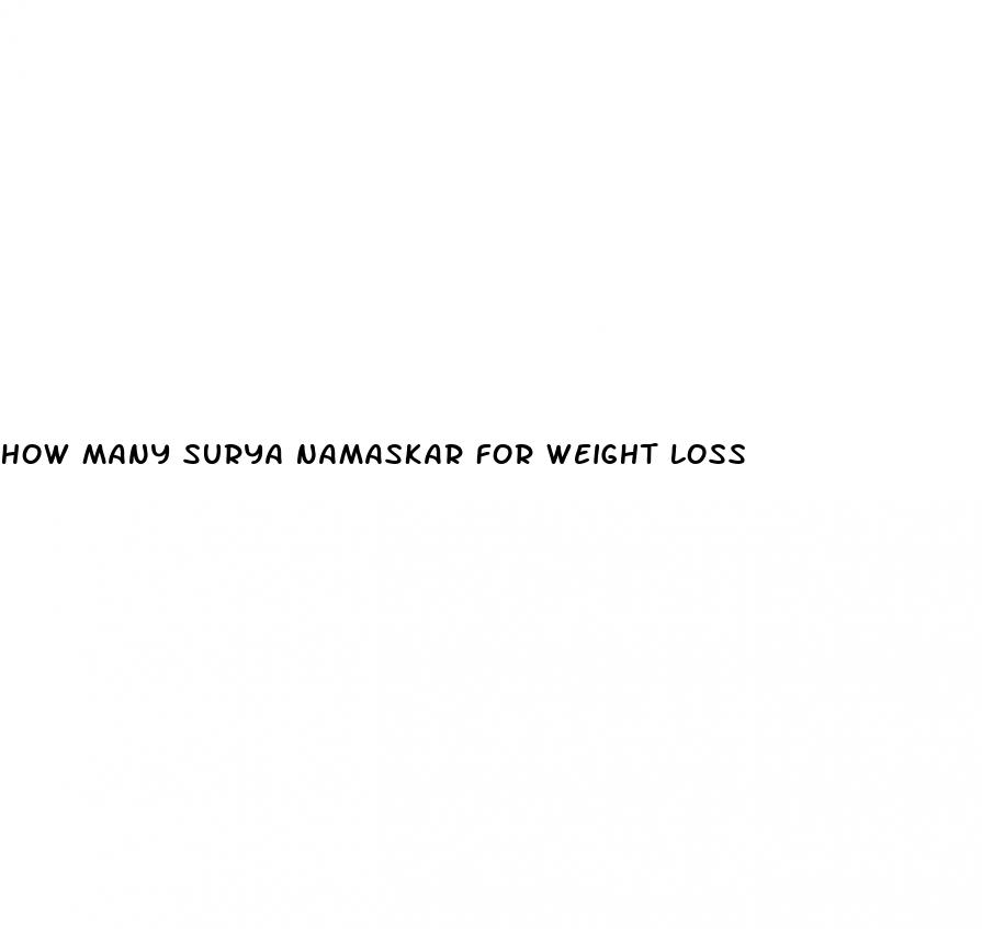 how many surya namaskar for weight loss