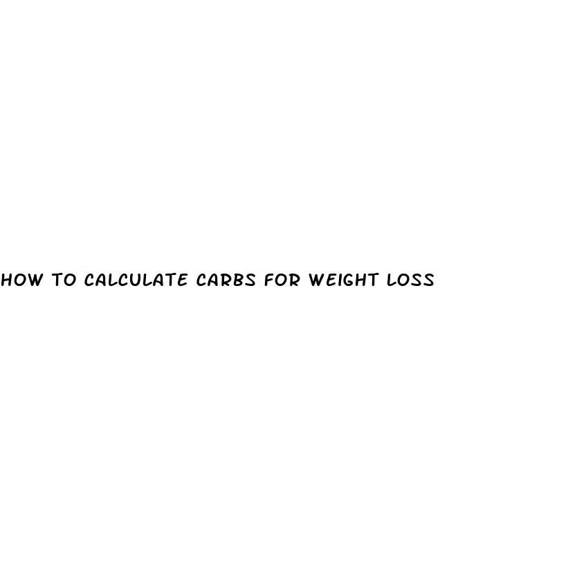 how to calculate carbs for weight loss
