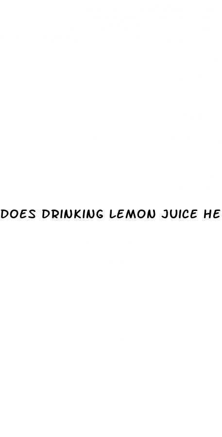 does drinking lemon juice help with weight loss