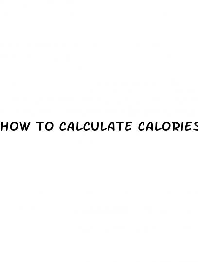 how to calculate calories and weight loss
