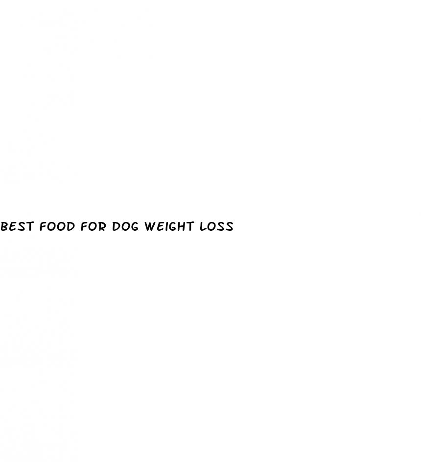 best food for dog weight loss