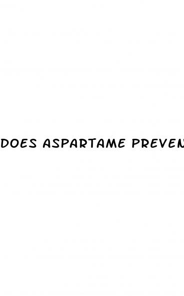 does aspartame prevent weight loss