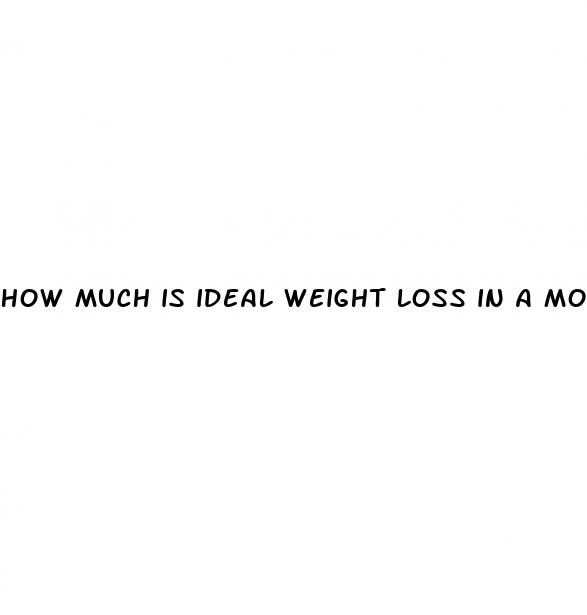 how much is ideal weight loss in a month