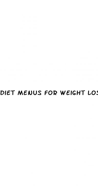 diet menus for weight loss