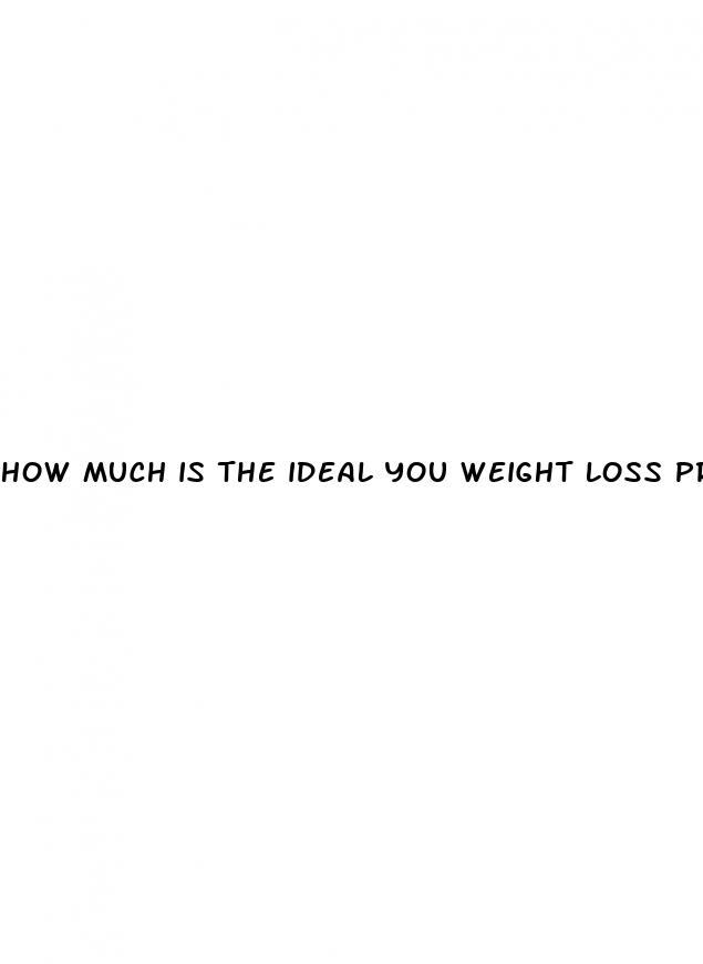 how much is the ideal you weight loss program