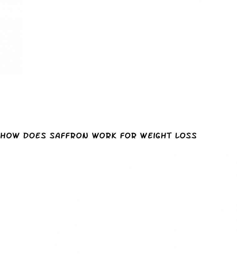 how does saffron work for weight loss