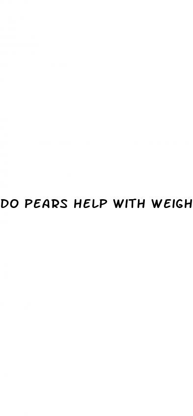 do pears help with weight loss