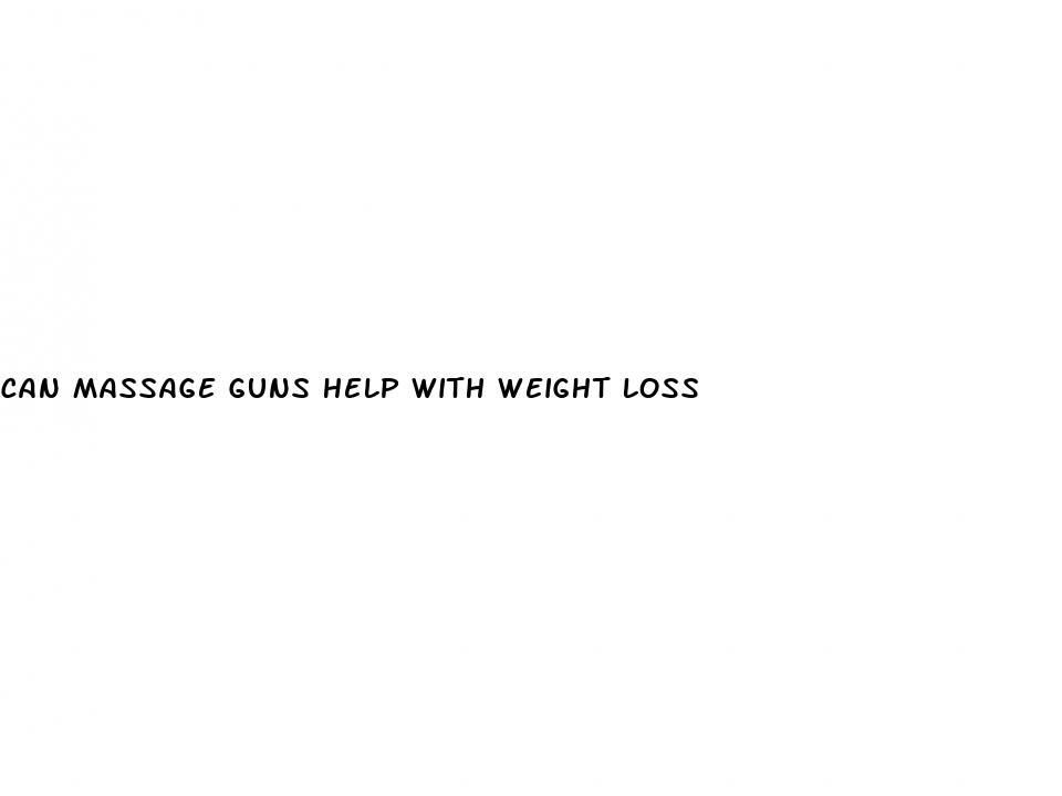 can massage guns help with weight loss