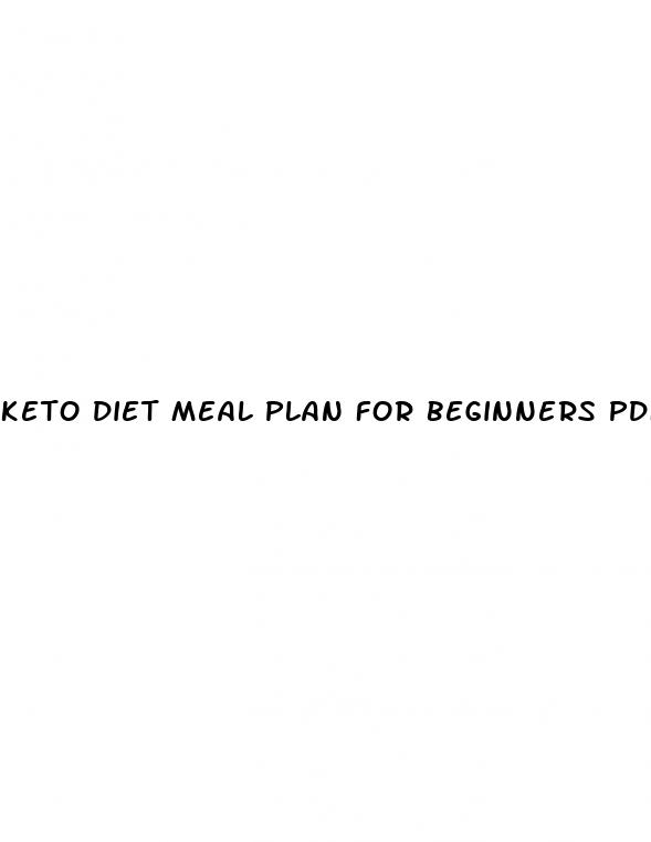 keto diet meal plan for beginners pdf