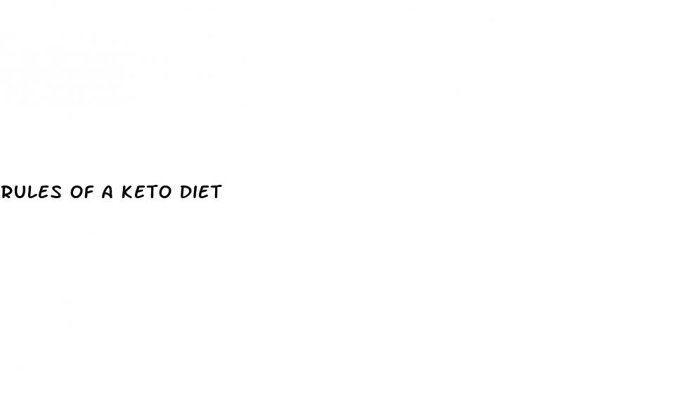 rules of a keto diet