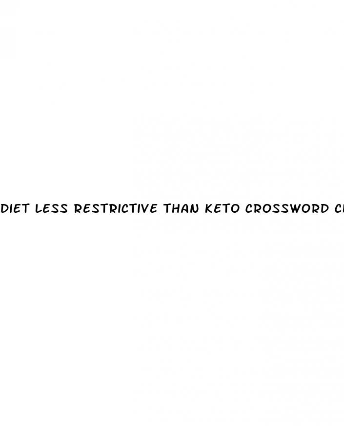 diet less restrictive than keto crossword clue