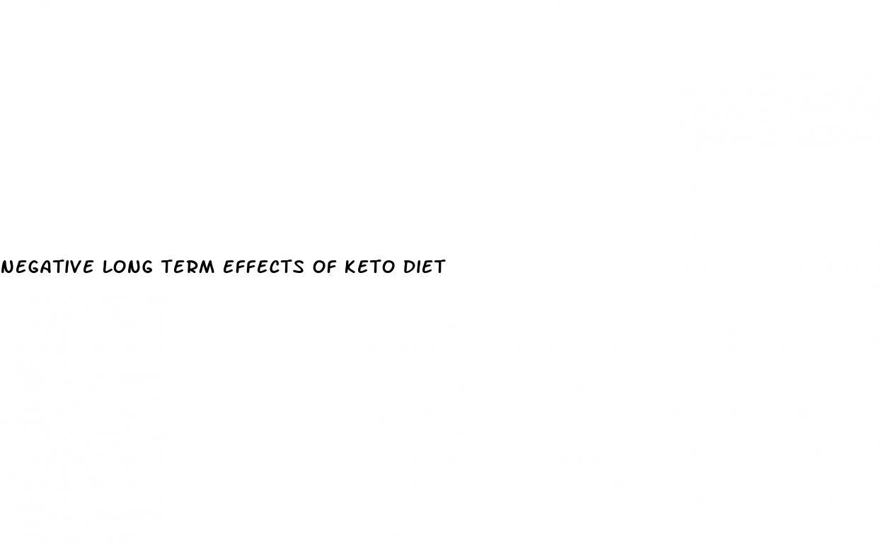 negative long term effects of keto diet
