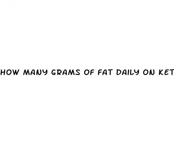 how many grams of fat daily on keto diet