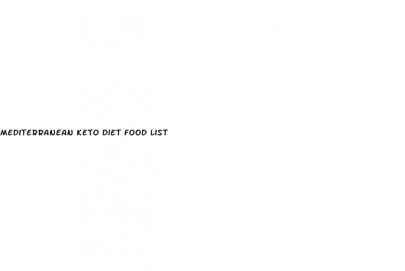 mediterranean keto diet food list