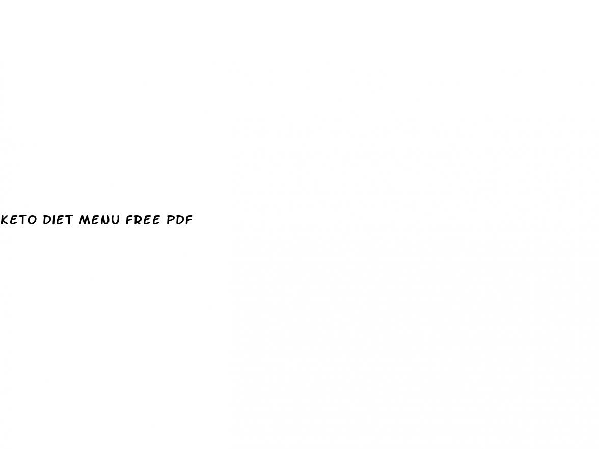 keto diet menu free pdf